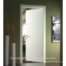 Interior roon morden design white primer flush door price, cheap door